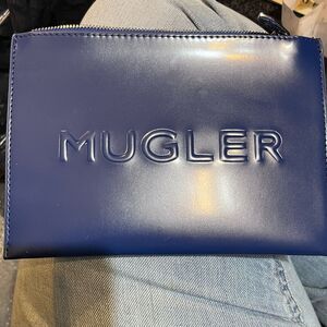 NWOT Genuine Mugler Navy Toiletry Bag